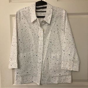 COS Seersucker Chore Coat Jacket - sz 4 EUC